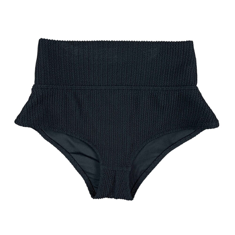 PINK by Victoria's Secret High Waist Bikini Bottom  Size XS  NWOT Textured Black